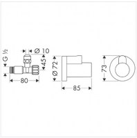 HANSGROHE LLAVE ESCUADRA